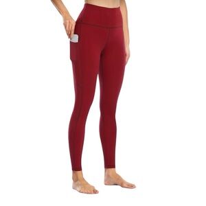 Red Athletic Leggings with Pockets XXL NWOT‎